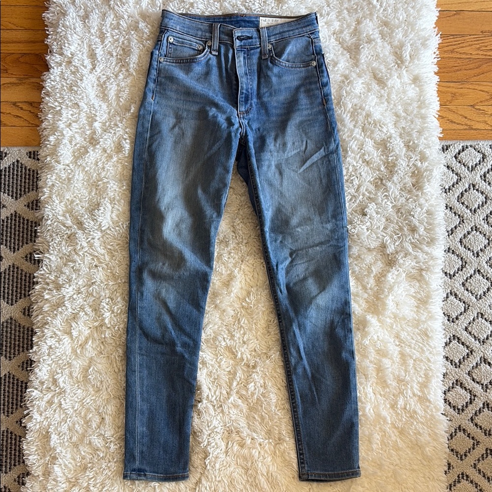 Rag & Bone Medium Wash High Waisted Skinny Jeans